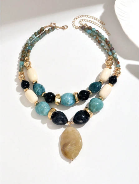 1pc Or More Fashionable Elegant Bohemian Multi-Color Plastic Handmade