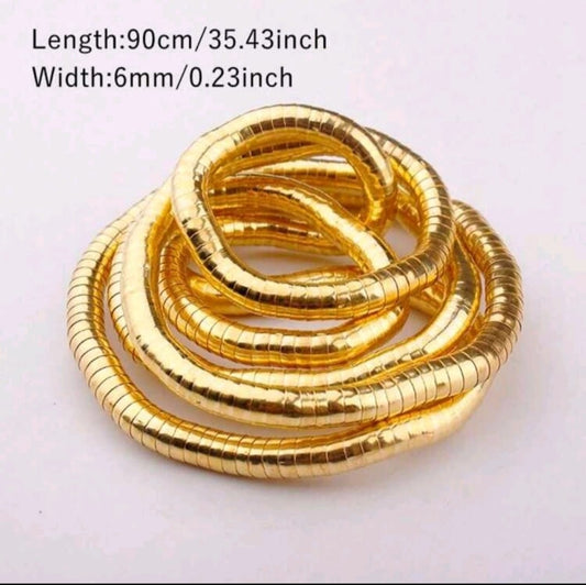 Bendable Snake Necklace Bendable Gold Necklace Flexible Bracelet Twistable Snake