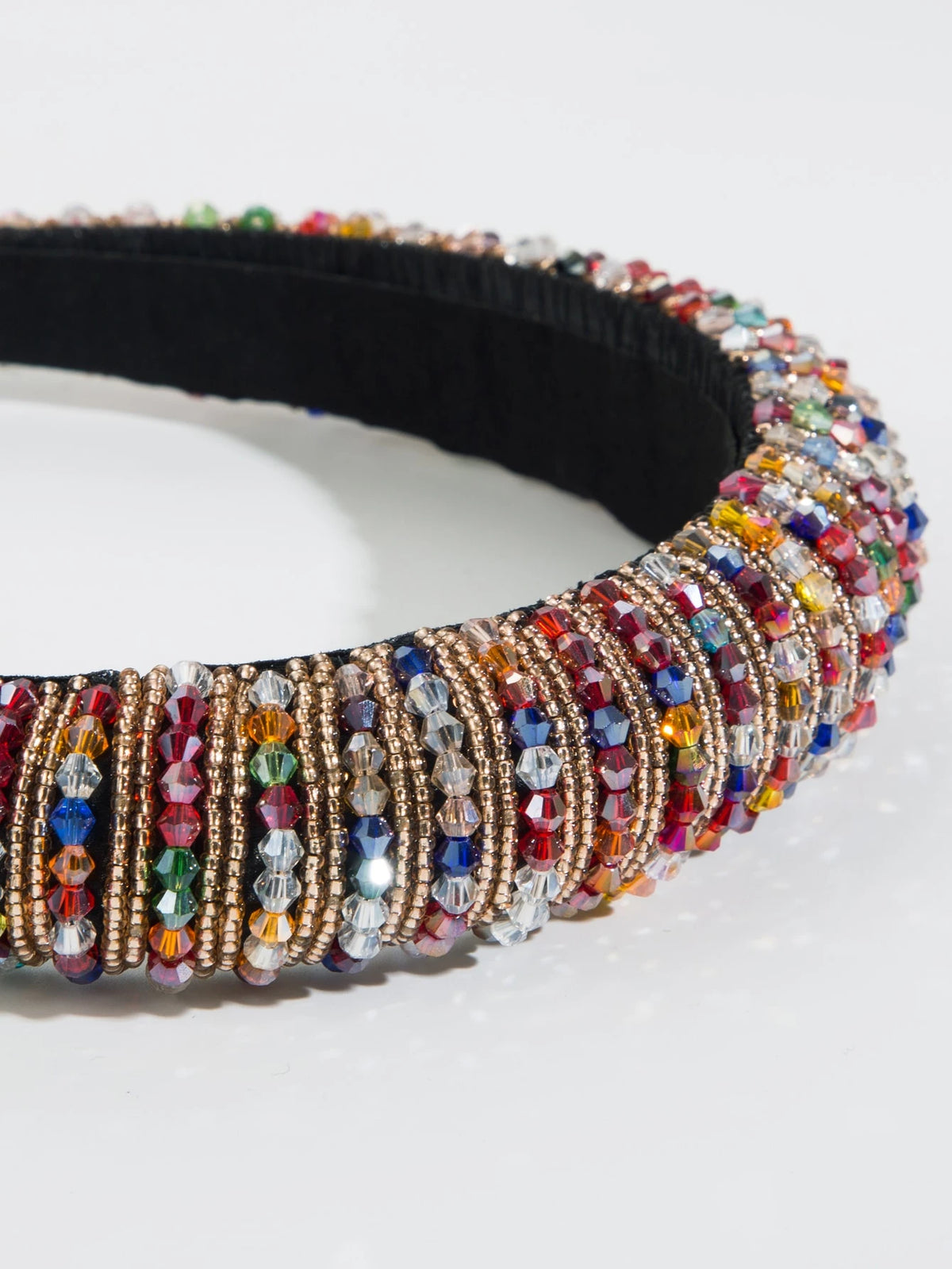 1pc Fashionable Elegant Sponge High-Top Crystal Headband