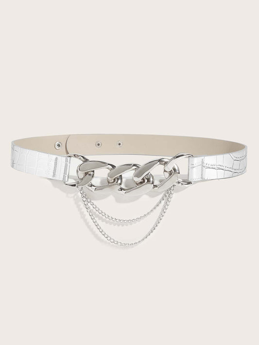 Street 1pc Women's Detachable Chain Buckle Waist Belt Halloween Summer, School Fall, Autumn, Halloween