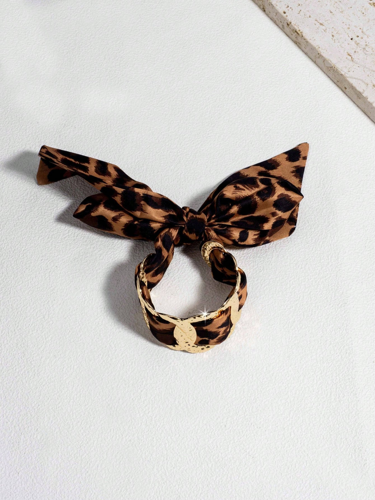 1 pieza Brazalete de mujer con estampado de leopardo y flecos, estilo retro metálico de moda, adecuado para uso diario, fiesta y accesorios de vacaciones