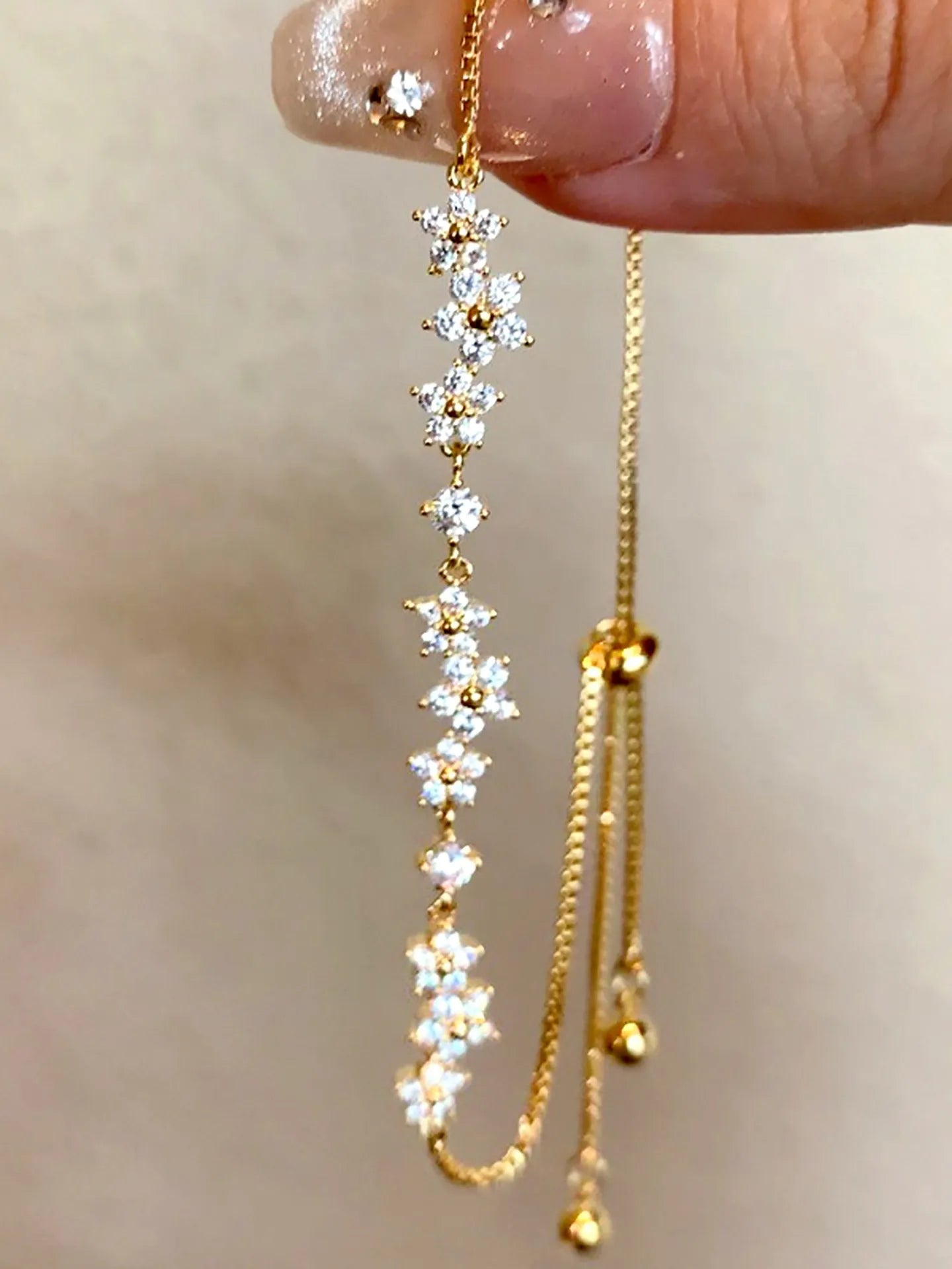 Shein 1pc Stainless Steel French Romantic Floral Bracelet