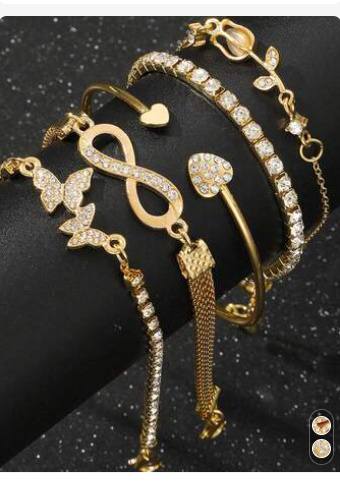 Shein 5-Piece Elegant, Simple, and Unique Bracelet Set