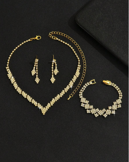 Shein 3pcs Bridal Jewelry Set