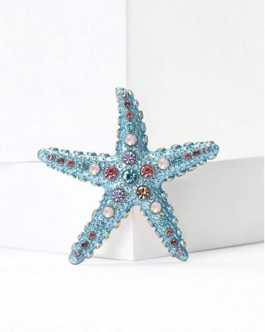 Rhinestone Starfish Brooches -