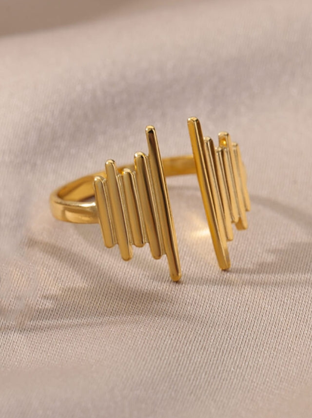 Geometric Decor Cuff Ring
