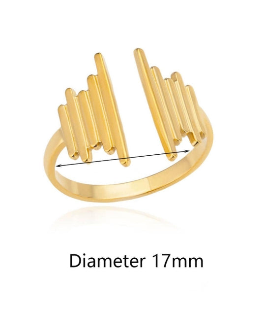 Geometric Decor Cuff Ring