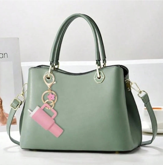 SHEIN Cup Mini Tumbler Keychain Accessories Cute Cup Keychain With Flower Purse Handbag