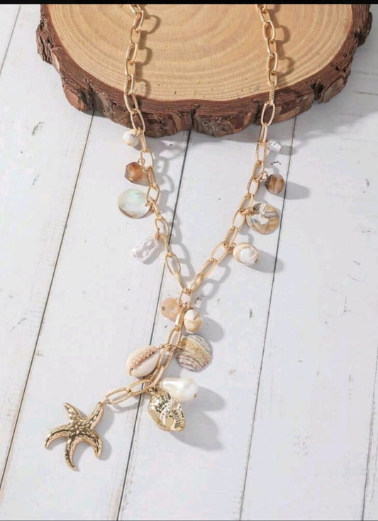 1pc Fashion Bead Ocean Series Necklace,