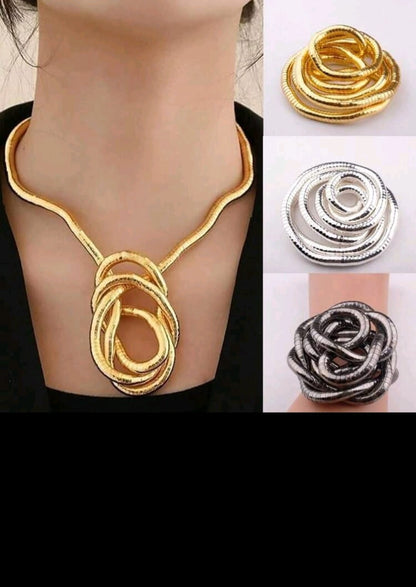 Bendable Snake Necklace Bendable Gold Necklace Flexible Bracelet Twistable Snake