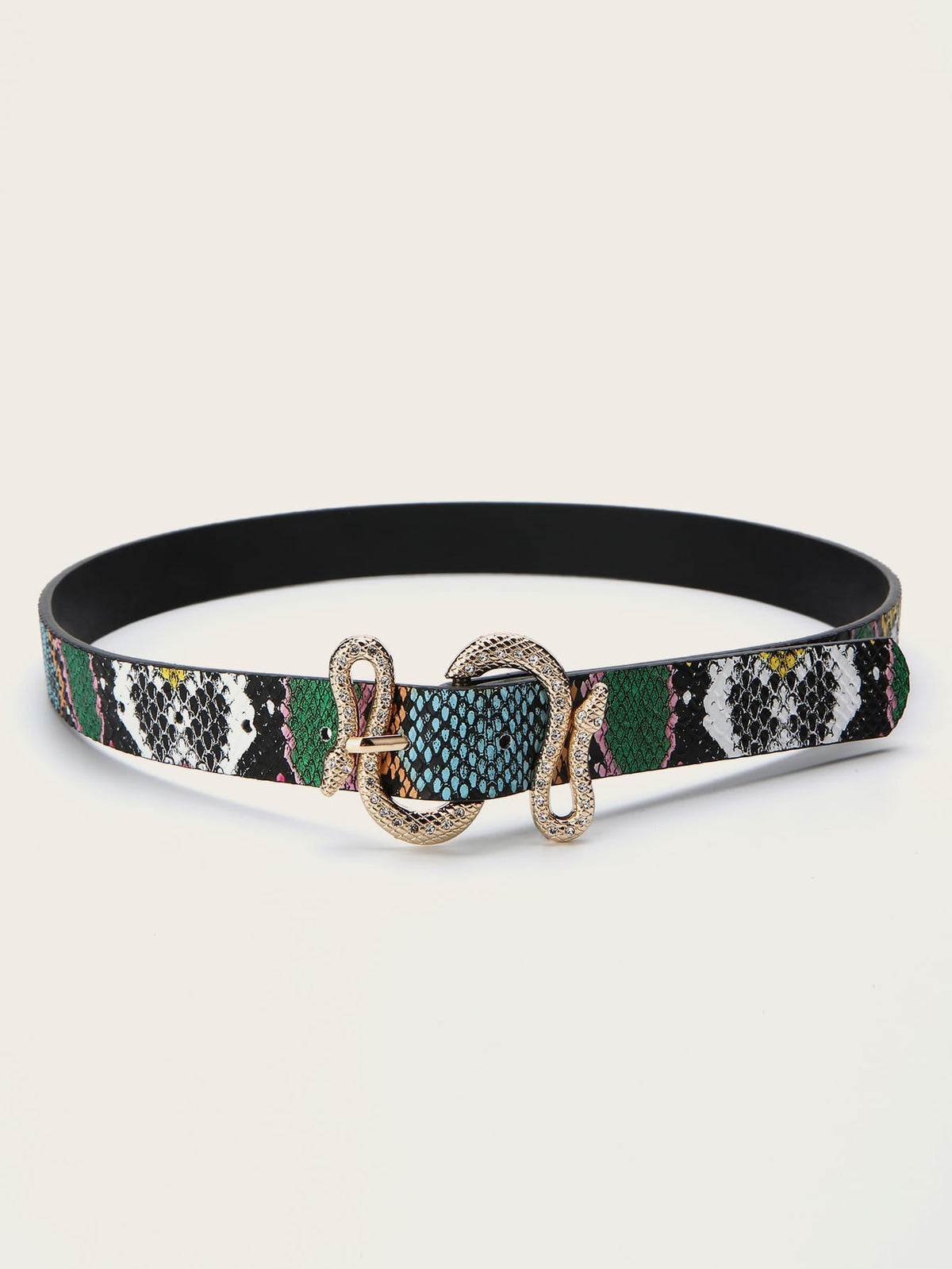 Party Snakeskin Pattern Serpentine Buckle Belt Halloween Fall, Autumn, Halloween