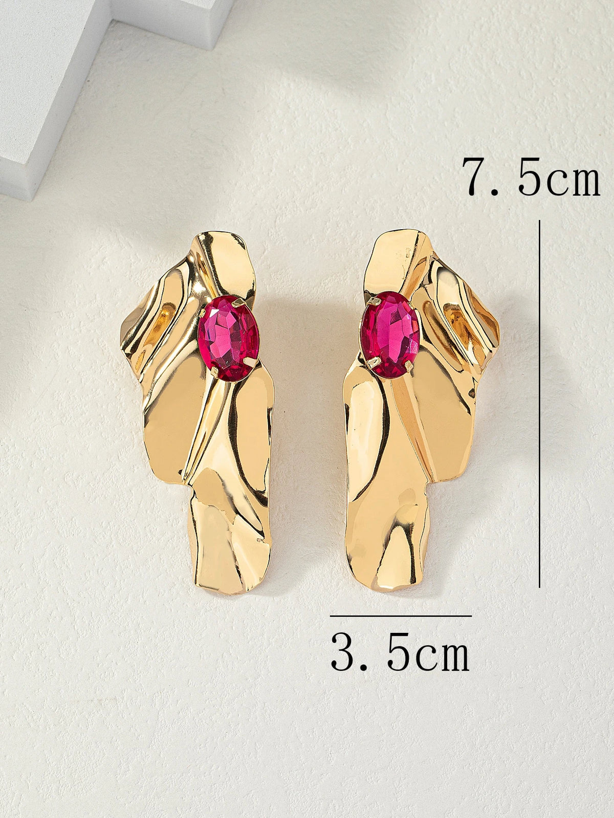1pair Exaggerated Sea Wave Shape Luxurious Earrings For Women's Evening Party, Banquet, Summer Vacation And Leisure