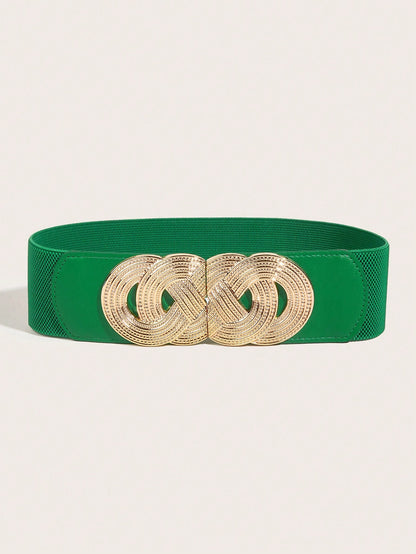 Party 1pc Women Textured Fashionable Elastic Belt, For Daily Life Halloween Summer, School Fall, Autumn, Halloween