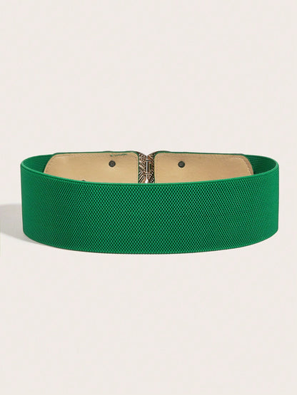 Party 1pc Women Textured Fashionable Elastic Belt, For Daily Life Halloween Summer, School Fall, Autumn, Halloween