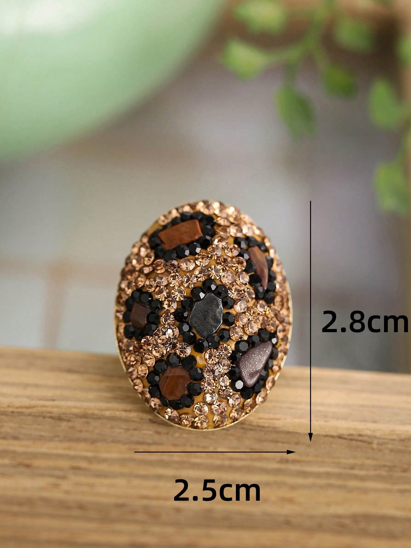 1pc Fashion Cubic Zirconia Decor Leopard Pattern Ring For Women For Daily Decoration