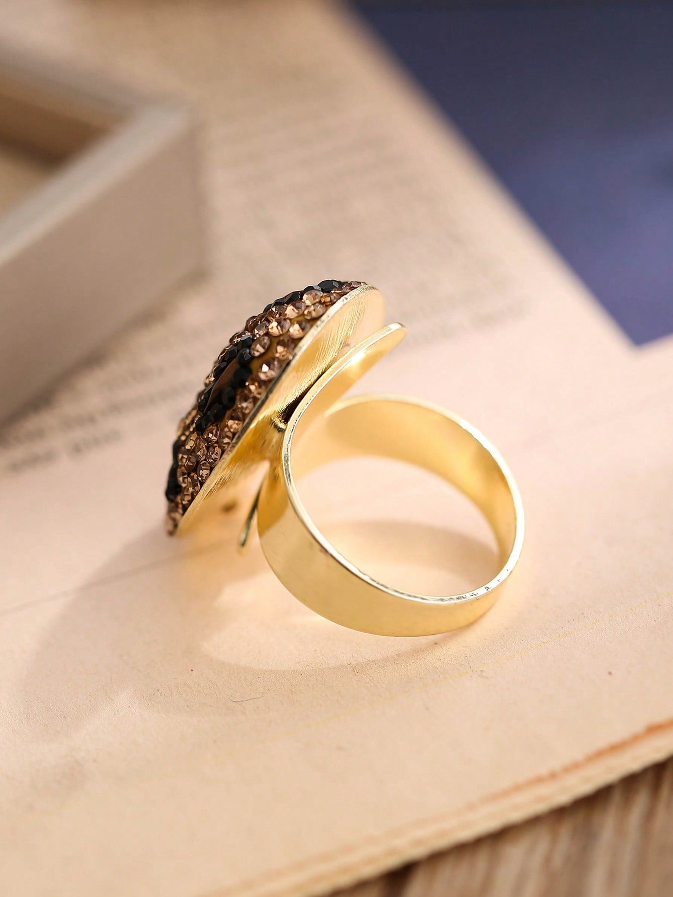 1pc Fashion Cubic Zirconia Decor Leopard Pattern Ring For Women For Daily Decoration