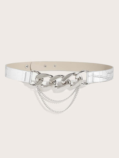 Street 1pc Women's Detachable Chain Buckle Waist Belt Halloween Summer, School Fall, Autumn, Halloween