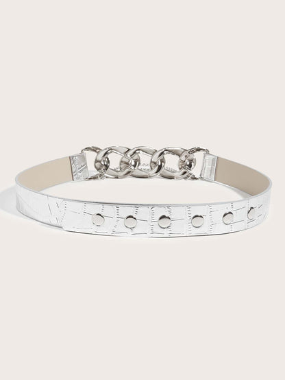 Street 1pc Women's Detachable Chain Buckle Waist Belt Halloween Summer, School Fall, Autumn, Halloween