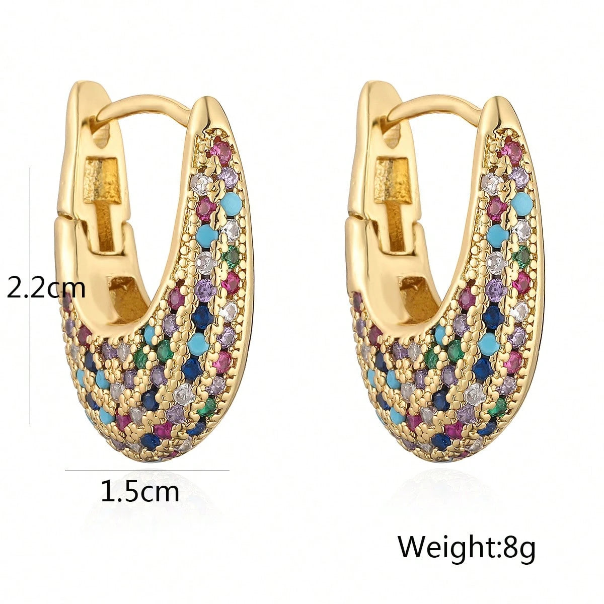 1 Pair Of Retro Gorgeous Cubic Zirconia Ol Earrings For Women Business Date Party Wedding Jewelry Holiday Gifts