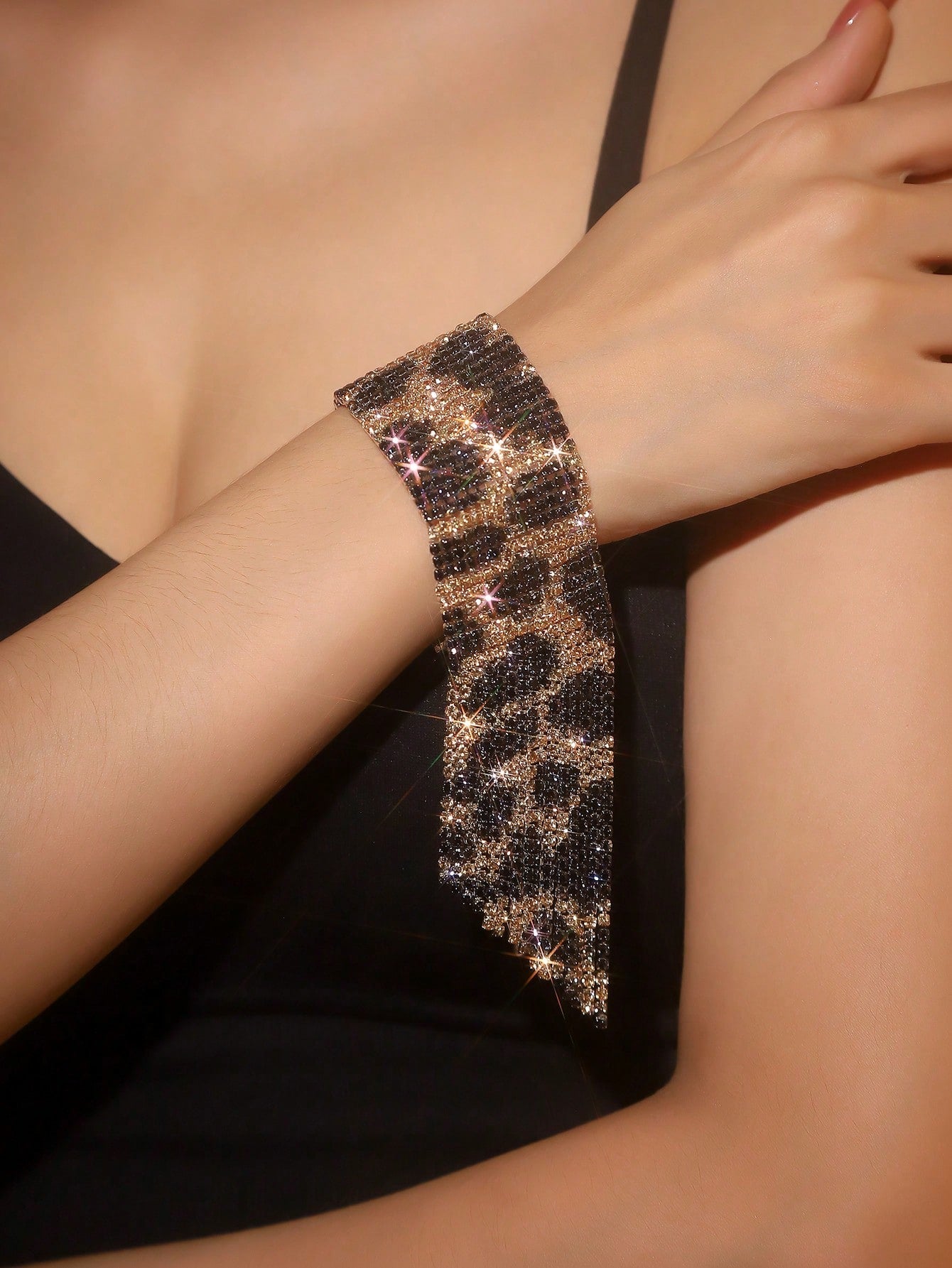 Silver Color Crystal Tassel Bracelet for Women