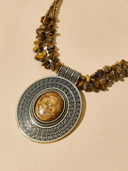 Travachic One Piece European And American Style Personalized Vintage Agate Necklace For Women