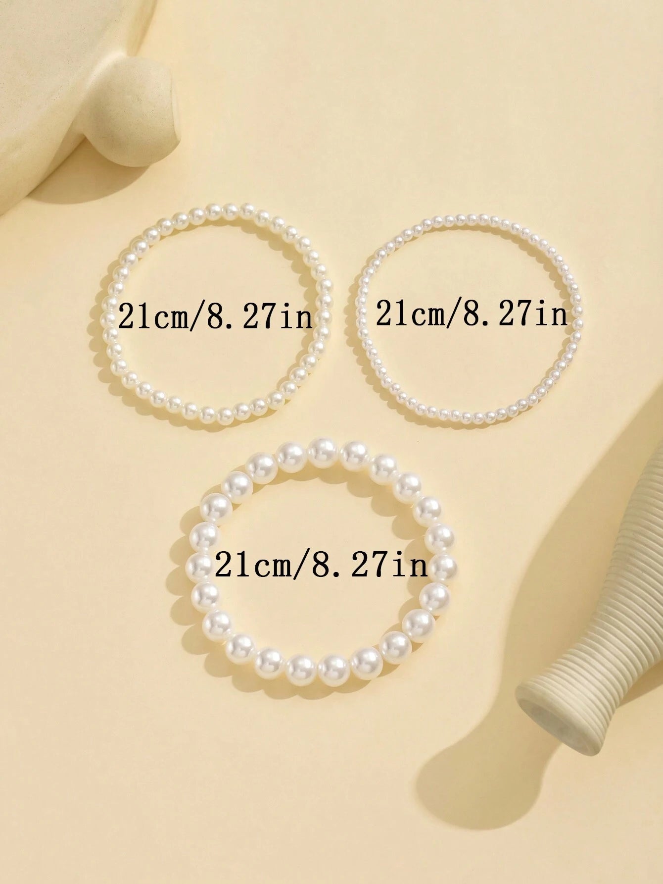 3pcs/Set Vintage Faux Pearl Jewelry Anklet, Simple And Elegant Design For Women's Feet, Suitable For Daily Wear