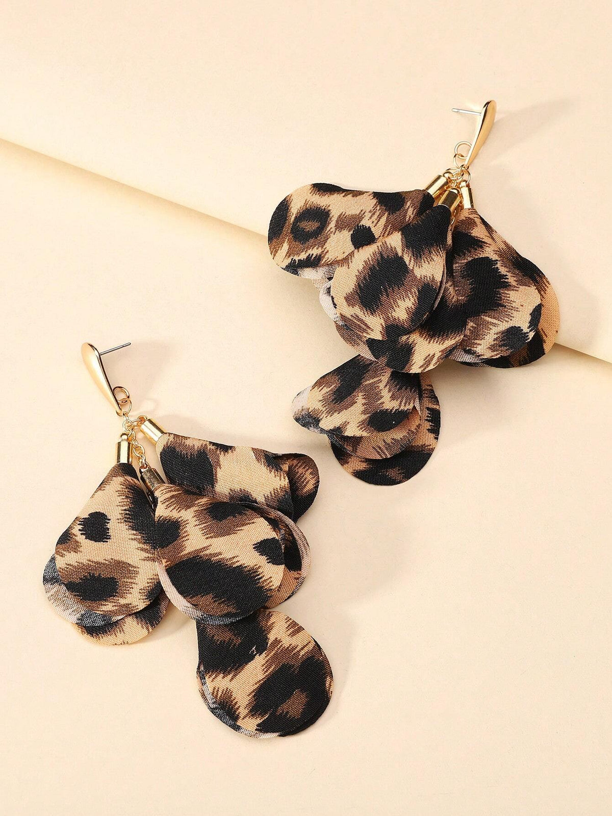 1 par de pendientes con colgante con estampado de leopardo y decoración floral en estilo bohemio, adecuados para uso diario, fiestas, San Valentín, mamá, madre, Día de la Madre, como regalo