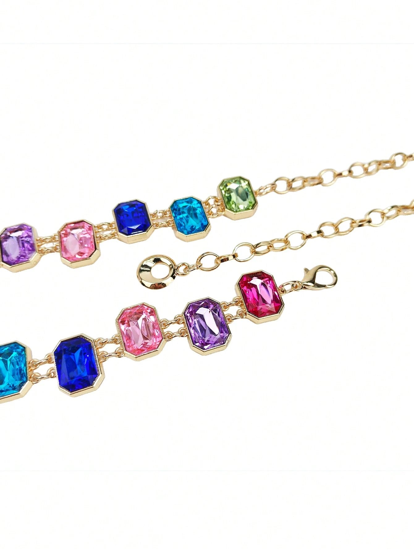 1pc Premium Colorful Crystal Studded Waist Chain Dress Accessory Summer, School Fall, Autumn, Halloween