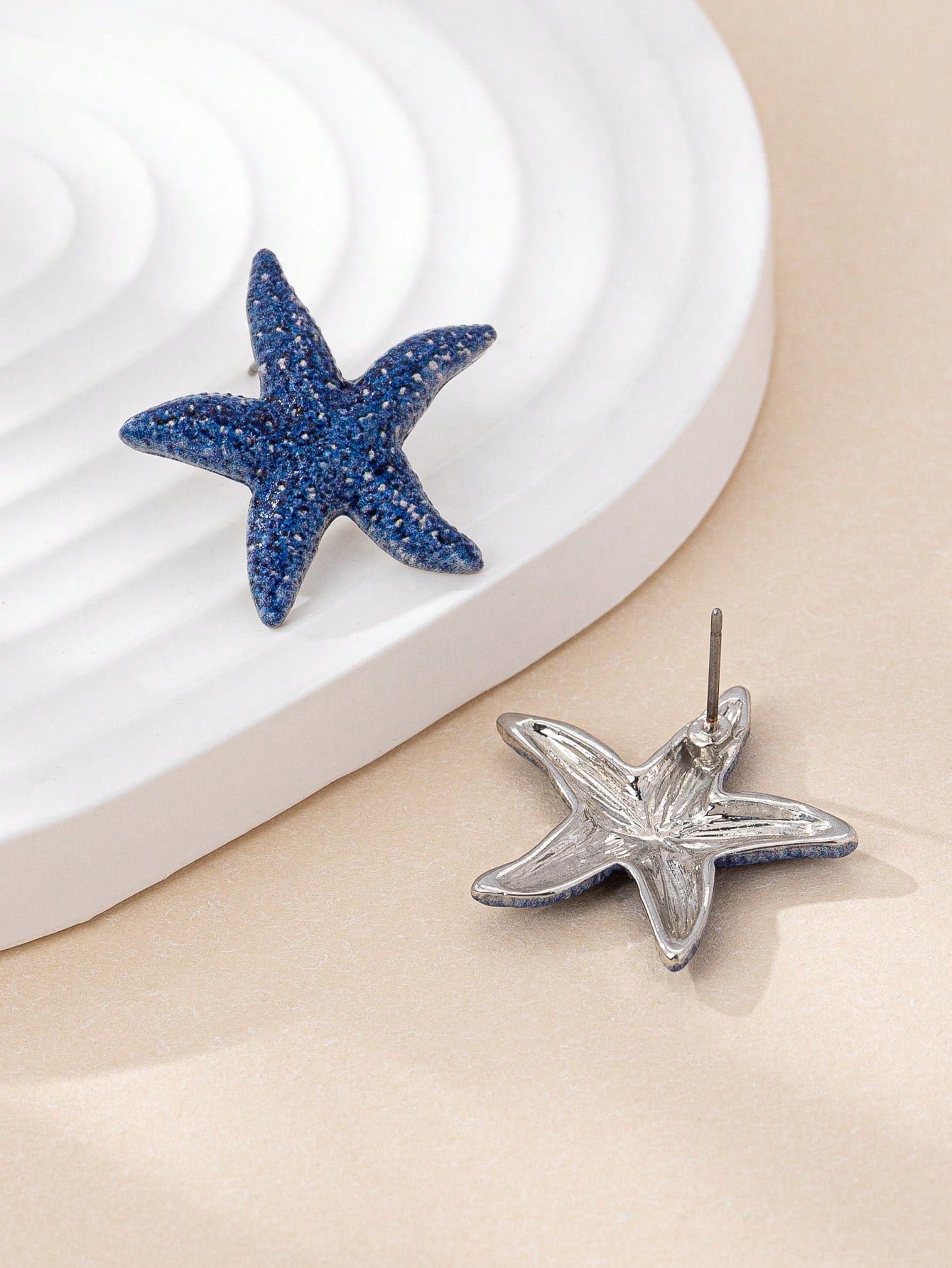 1 Pair Minimalist Starfish Design Earrings, Fashion Ocean Style Jewelry For Women