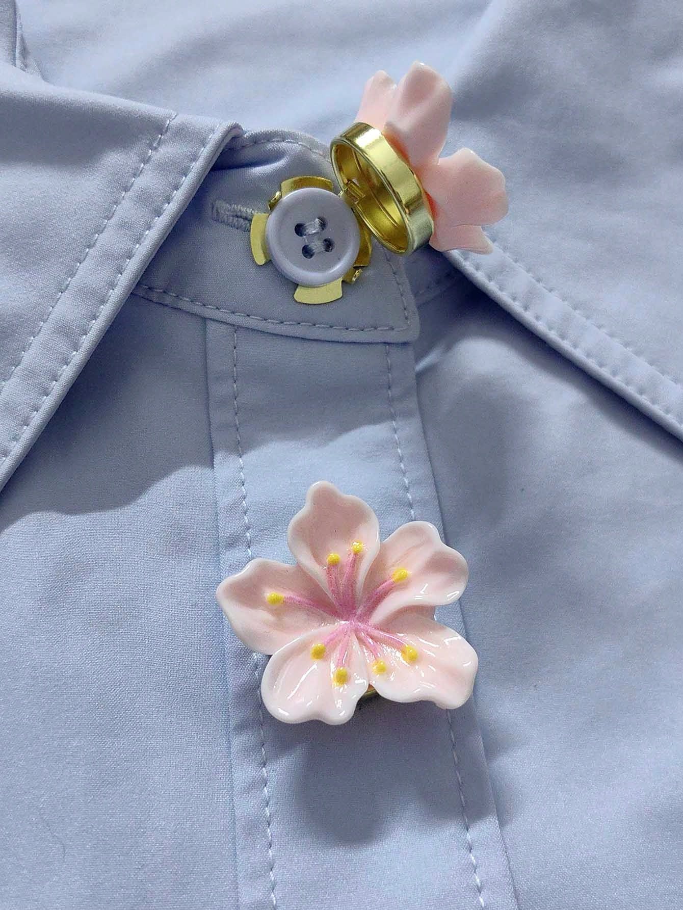 2pcs Button Cover For Shirt Flower Cufflinks Covers Flower Sleeve Button Clip On Button For Dress Wedding Tux Decoration Button Clothing Accessories Gifts