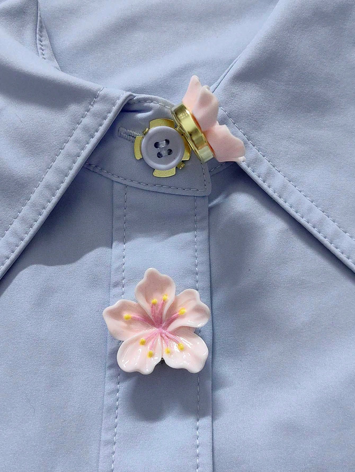 2pcs Button Cover For Shirt Flower Cufflinks Covers Flower Sleeve Button Clip On Button For Dress Wedding Tux Decoration Button Clothing Accessories Gifts