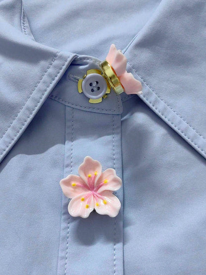 2pcs Button Cover For Shirt Flower Cufflinks Covers Flower Sleeve Button Clip On Button For Dress Wedding Tux Decoration Button Clothing Accessories Gifts