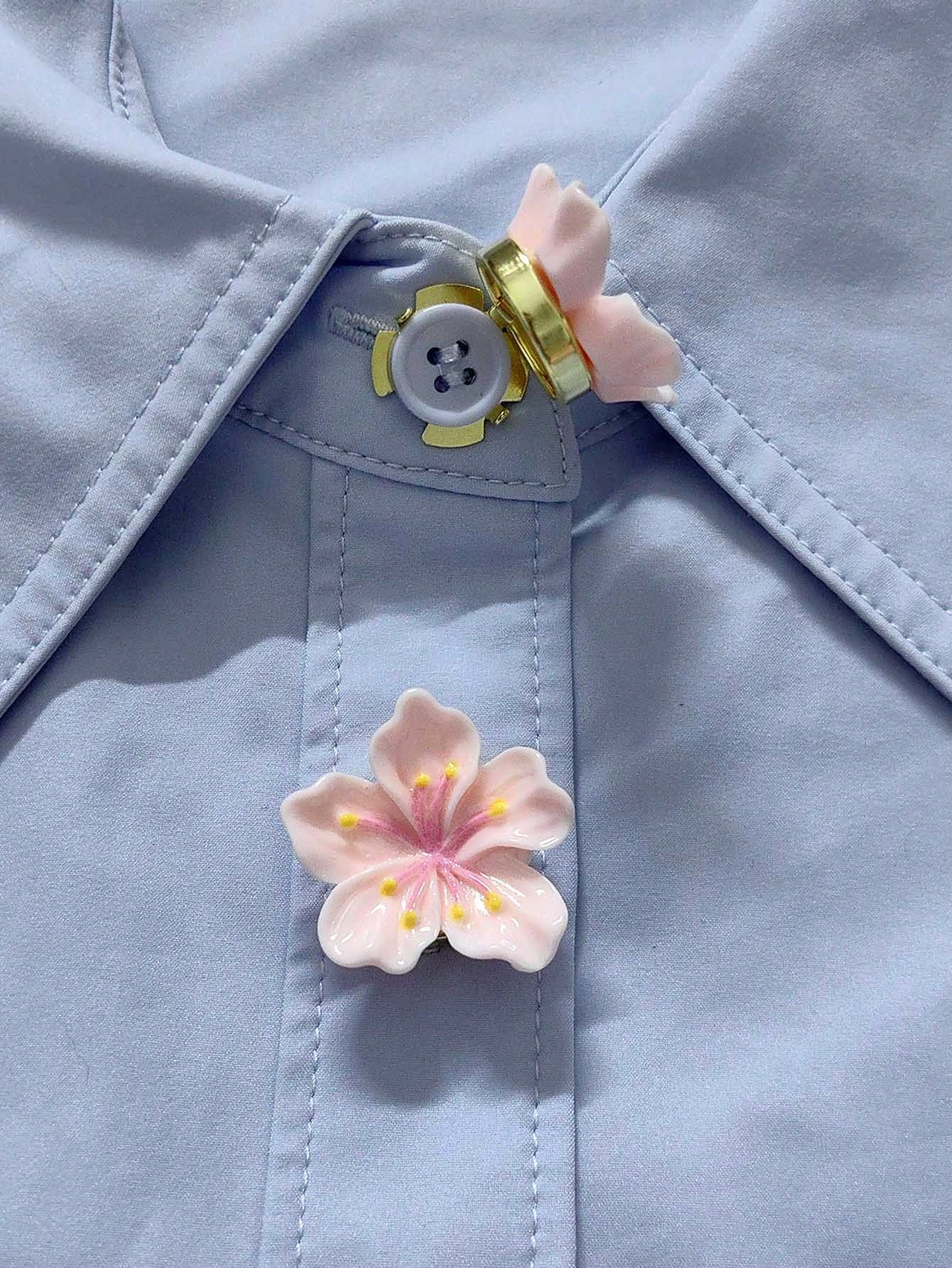 2pcs Button Cover For Shirt Flower Cufflinks Covers Flower Sleeve Button Clip On Button For Dress Wedding Tux Decoration Button Clothing Accessories Gifts
