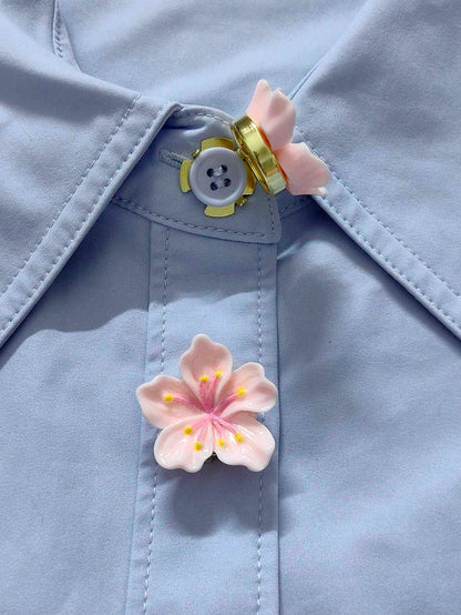 2pcs Button Cover For Shirt Flower Cufflinks Covers Flower Sleeve Button Clip On Button For Dress Wedding Tux Decoration Button Clothing Accessories Gifts