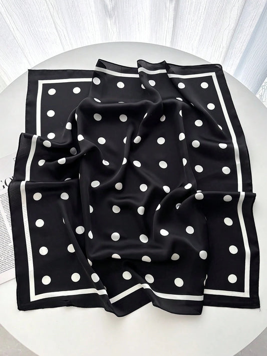 1 pieza Pañuelo cuadrado de satén con estampado paisley para mujer