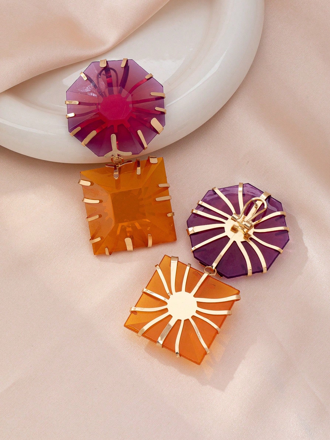 Latest Fashionable Exaggerated Luxurious Resort Style Earrings