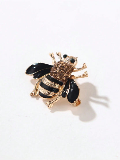 1 pieza Broche elegante con forma de abeja, insignia para banquetes, decoración de ropa para hombres y mujeres, uso diario, regalo festivo