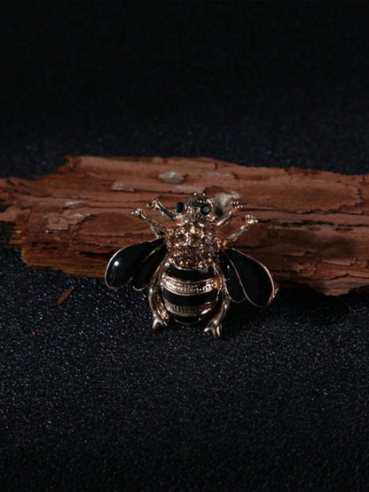 1 pieza Broche elegante con forma de abeja, insignia para banquetes, decoración de ropa para hombres y mujeres, uso diario, regalo festivo