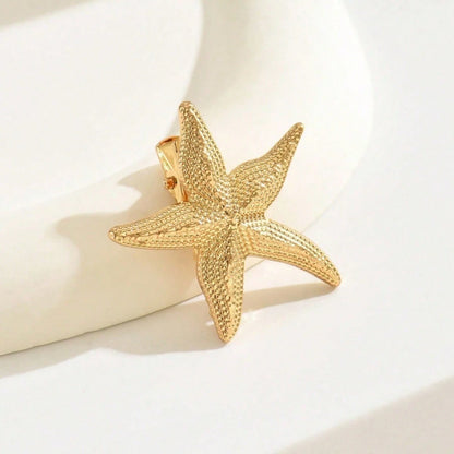 Gold Starfish & Seashell Hair Clips, Metal Mermaid Conch Alligator Clip, Summer Beach Hair Accessories For Women Girls, Wedding & Party Headpiece