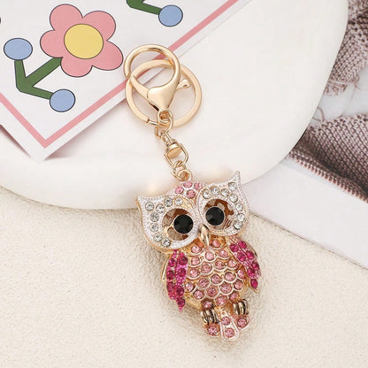 1 Piece, Sparkling Rhinestone Owl Pendant, Creative Bag Charm, Perfect As A Small Gift For Your Boyfriend/Girlfriend/Best Friend/Colleague/Birthday.