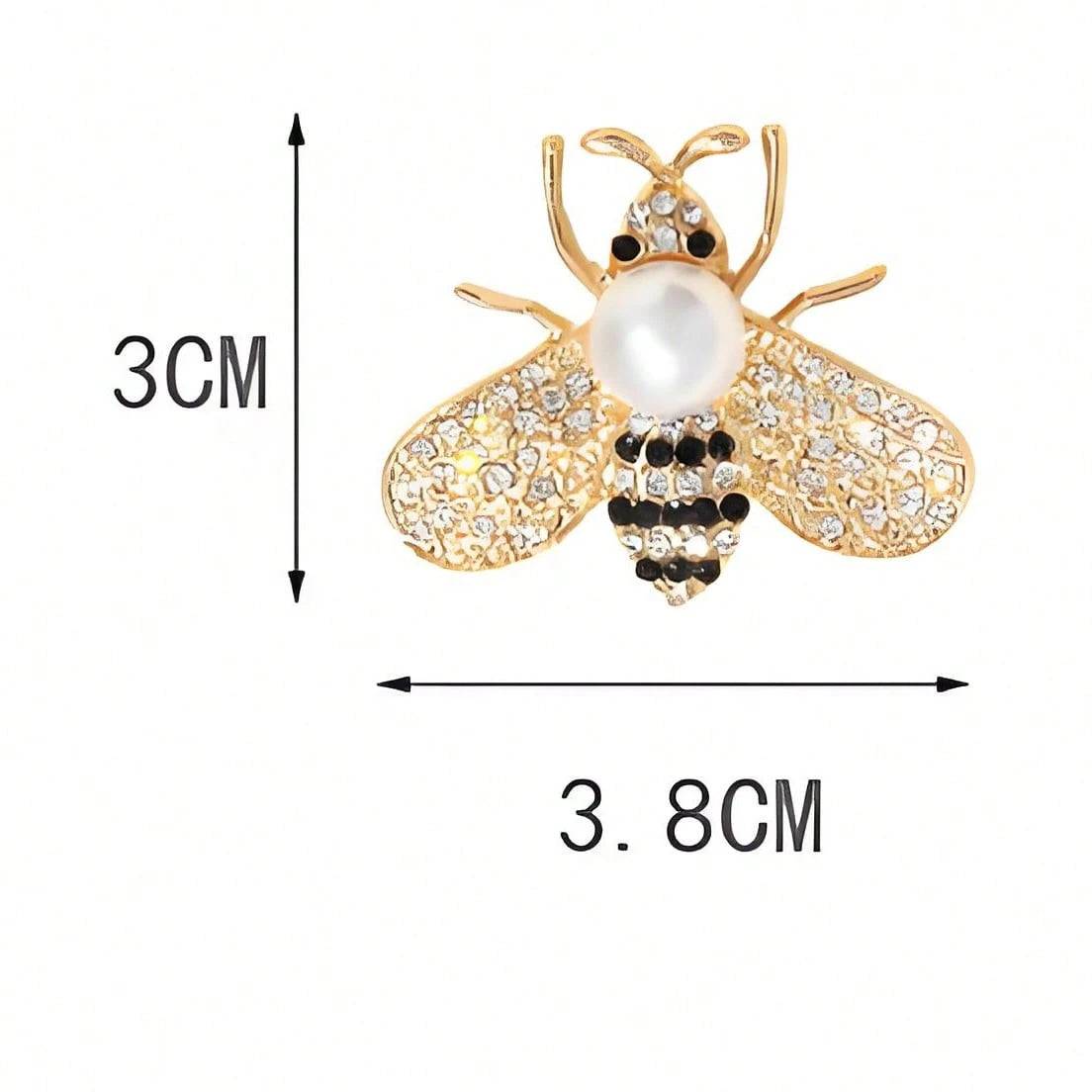Broche elegante de abeja, flor de solapa de lujo, accesorio antideslizante para traje, al por mayor transfronteriza