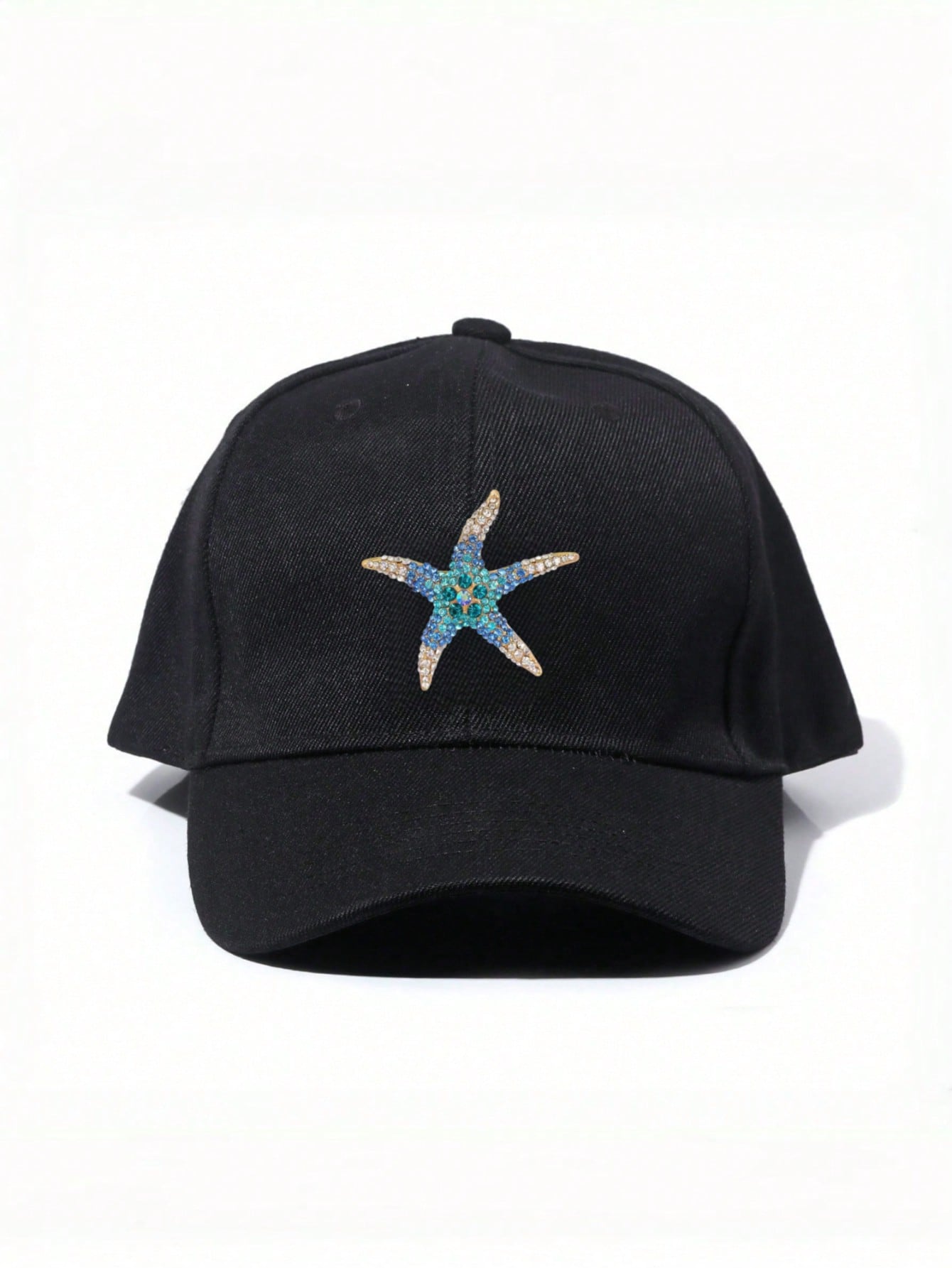 Gold Star Brooch Pin, DIY Blue-Green Crystal Inlaid Brooch, Ocean Beach Themed Jewelry, Elegant Summer Accessory, Father's Day Valentine's Day Birthday Gift For Women And Girls, Suit Lapel Wedding Party Decor