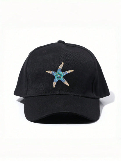 Gold Star Brooch Pin, DIY Blue-Green Crystal Inlaid Brooch, Ocean Beach Themed Jewelry, Elegant Summer Accessory, Father's Day Valentine's Day Birthday Gift For Women And Girls, Suit Lapel Wedding Party Decor