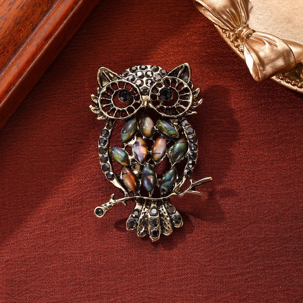 Owl Brooch, Niche Fashion Luxury Lapel Pin, High-End Suit Coat Accessory For Women, Purchased From Reputable Store