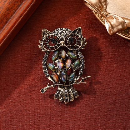 Owl Brooch, Niche Fashion Luxury Lapel Pin, High-End Suit Coat Accessory For Women, Purchased From Reputable Store