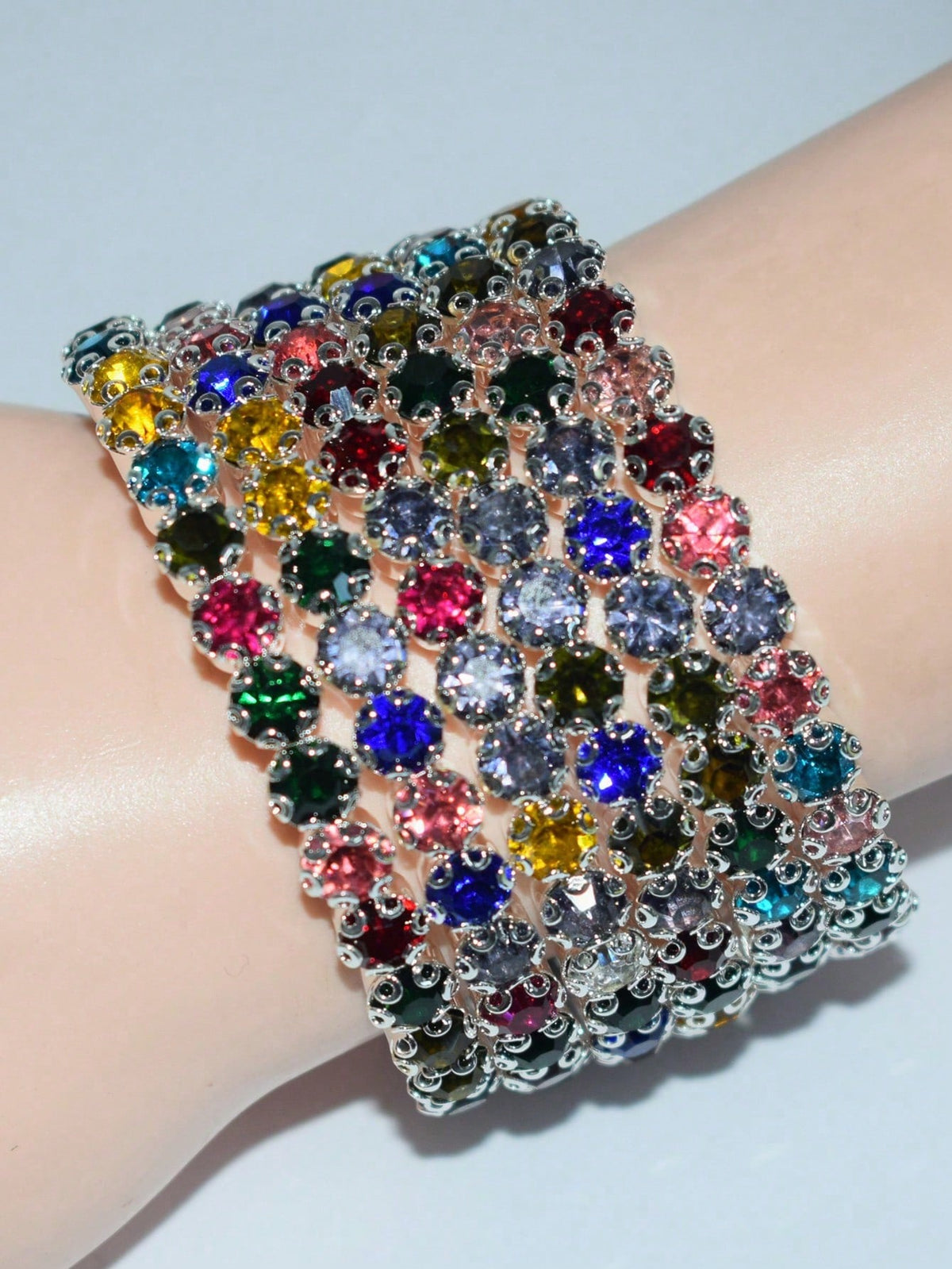 1pc Women's Fashionable Versatile Luxury Sparkling Crystal Decor Crisscross Bracelet, Elegant Gift