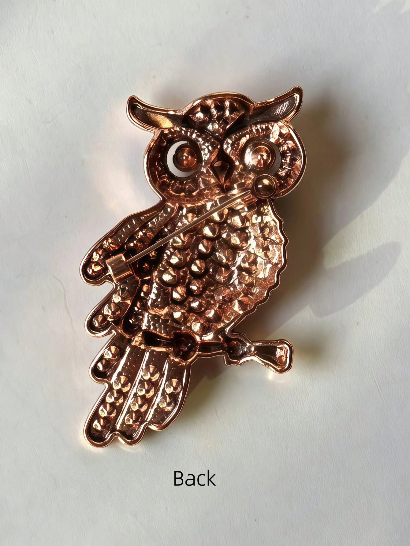 Vintage Owl Brooch With Blue Rhinestones, Crystal Bird Brooch Suitable For Women, Gold Enamel Animal Brooch, Elegant Halloween, Party And Daily Wear Jewelry, Suitable For Hats, Scarves, Shawls, Sweaters And Cardigans