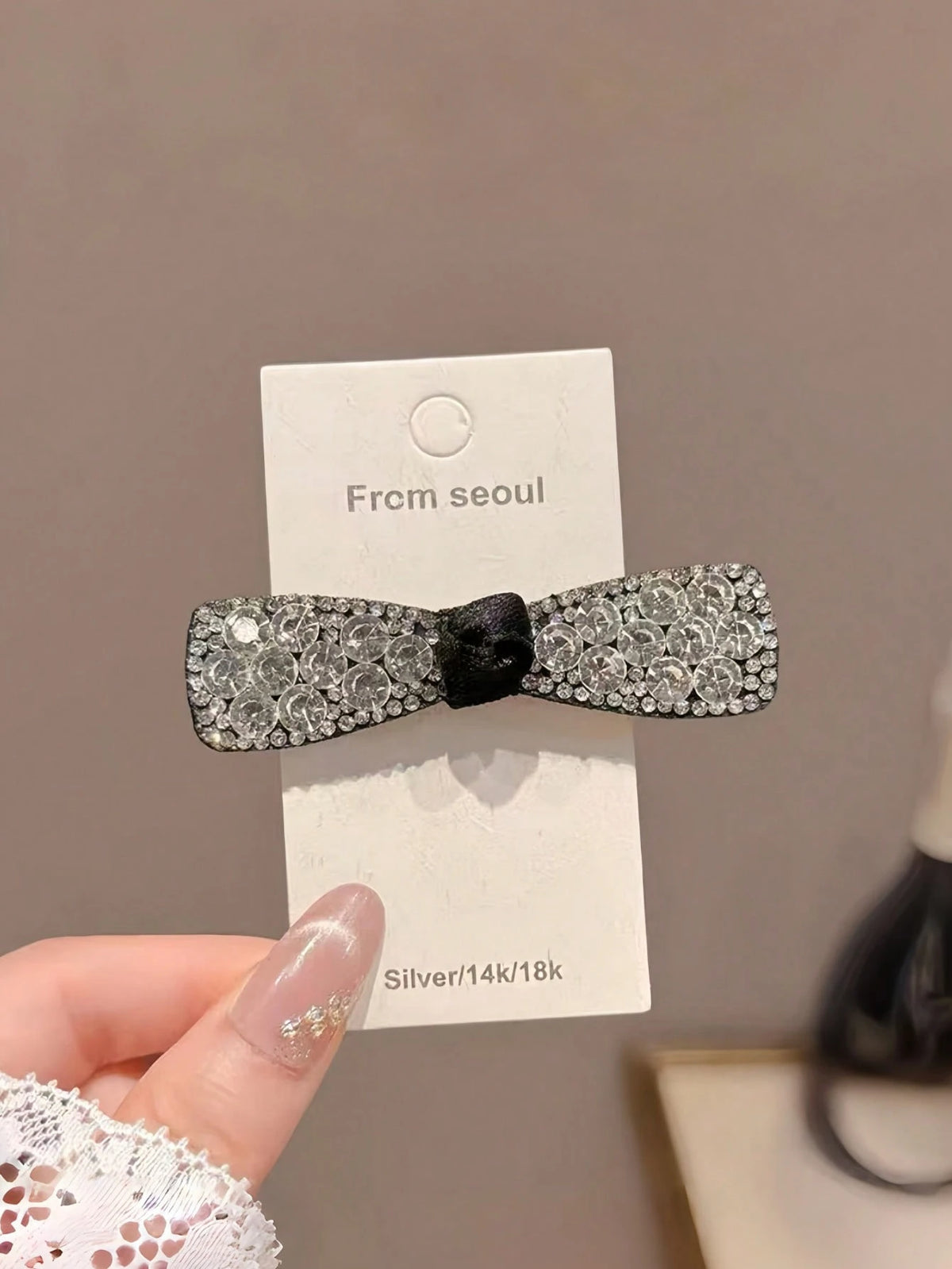 2 piezas de pinzas para el cabello con lazo de strass, pinzas para el cabello decoradas con cristales, accesorios para el cabello de lujo y brillantes para mujeres