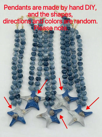 1 pieza Collar de joyería bohemio elegante de moda con criaturas marinas para mujer, collar con colgante de estrella de mar, langosta y cangrejo de varios estilos, collar de cadena dorada con cuentas, múltiples estilos disponibles, exquisito collar para vacaciones en la playa y fiestas para mujeres