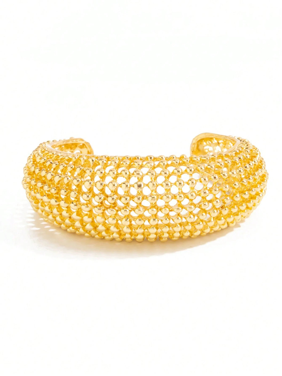 1pc Vintage Exaggerated Personalized Heavy Metal Hollow Woven Mesh Curved Open Adjustable Wide Bracelet Suitable For Women's Daily, Vacation And Party Wear